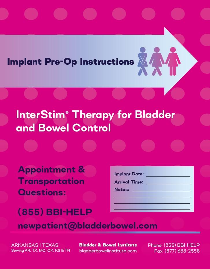 Implant Pre-Op Instructions